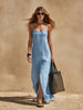 Women's Minimalist Sleeveless Slip Dress – Loose Fit Resort Style by FitiqueFit