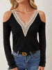 V-Neck Cold Shoulder Long Sleeve T-Shirt by Wild and Free Boutique