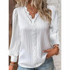Women’s Lace-Trim V-Neck Blouse by FitiqueFit