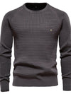 Texture Round Neck Long Sleeve Sweater