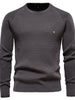 Texture Round Neck Long Sleeve Sweater