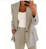 Lapel Blazer & Slim-Fit Trousers Two-Piece Suit – 10 Colors XS–5XL by FitiqueFit