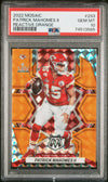Graded 2022 Panini Mosaic Patrick Mahomes II #293 Reactive Orange Football Card PSA 10 Gem Mint