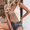 Women's Solid V-Neck Sleeveless Camisole Top by FitiqueFit