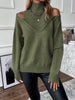 Women’s Elegant Off-Shoulder Turtleneck Sweater — Long Sleeve Knit Top by FitiqueFit