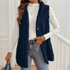Women's Textured Sleeveless Hooded Vest by FitiqueFit