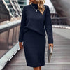 Women's Two Piece Set - Pullover Sweater & Bodycon Skirt Cozy Outfit by FitiqueFit