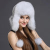 Women’s Korean Fox Fur Lei Feng Hat – Warm Winter Ear Protection Hat by FitiqueFit