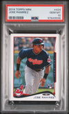 Graded 2014 Topps Mini Jose Ramirez #424 Rookie RC Baseball Card PSA 10 Gem Mint