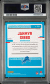 Graded 2023 Panini Donruss Jahmyr Gibbs #331 Optic Preview Blue Scope Rookie RC Football Card PSA 10 Gem Mint