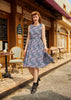 Painted Floral Vintage Dress by Retrolicious