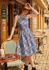 Painted Floral Vintage Dress by Retrolicious