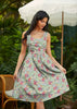 Floral Cats Fit & Flare Dress by Retrolicious