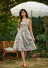 Floral Cats Fit & Flare Dress by Retrolicious