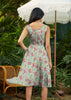 Floral Cats Fit & Flare Dress by Retrolicious