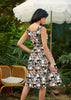 Realistic Cats Fit & Flare Dress by Retrolicious