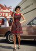 Hearts Collared Dress by Retrolicious