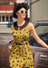 Sunflower Collared Dress by Retrolicious
