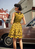 Sunflower Collared Dress by Retrolicious