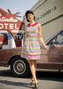 Rainbow Drop Collared Dress by Retrolicious