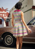 Rainbow Drop Collared Dress by Retrolicious