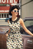 Cats & Plants Collared Dress - Plus Sizes only by Retrolicious