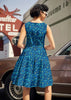 Elizabeth Dress in Peacock by Retrolicious