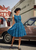 Elizabeth Dress in Peacock by Retrolicious