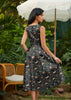 Midnight Midi Dress by Retrolicious