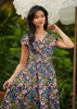 Painted Floral Greta Dress by Retrolicious
