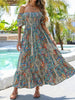 Women’s Paisley One‑Shoulder Maxi Dress by FitiqueFit