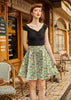 Cats & Plants Skater Skirt by Retrolicious