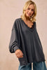 BiBi Mineral Washed French Terry Oversized Sweatshirt by FitiqueFit