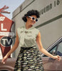 Sage Dot Bow Top by Retrolicious