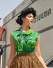 Leaves Bow Top by Retrolicious