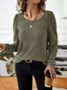 Ribbed Knit Long Sleeve T-Shirt by Simply Love