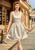 Snacks Shorter Length Fit & Flare Dress by Retrolicious