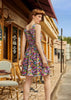 Desert Blooms Shorter Length Fit & Flare Dress by Retrolicious
