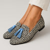 Tassel Leopard Print Round Toe Loafers Women Large Size by FitiqueFit