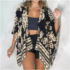 Women’s Printed Cardigan Top with Drop Shoulder Sleeves by FitiqueFit