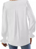 V-Neck Long Sleeve Ruffle Cuff Blouse by Wild and Free Boutique