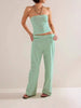 Women's Striped Tube Top & Pants Set – 2-Piece Modal Matching Outfit by FitiqueFit