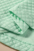 Green Color Block Patchwork Flap Pocket Quilted Shacket