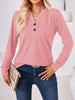 Plus Size Button Detail Long Sleeve T-Shirt by Simply Love