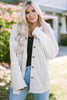Black Button Up Contrast Knitted Sleeves Hooded Jacket