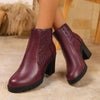 Point Toe Block Heel Boots | Sleek Pointed Heel Ankle Boot by FitiqueFit