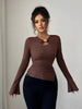 Cutout Long Sleeve T-Shirt by Simply Love