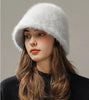 Women’s Real Rabbit Plush Hat – Big Head Circumference Warm Winter Hat by FitiqueFit
