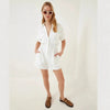 Women's Cotton Linen Loose-Fit Workwear Jumpsuit With Pockets by FitiqueFit