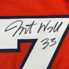Framed Autographed/Signed Javonte Williams 35x39 Denver Orange Football Jersey Beckett BAS COA